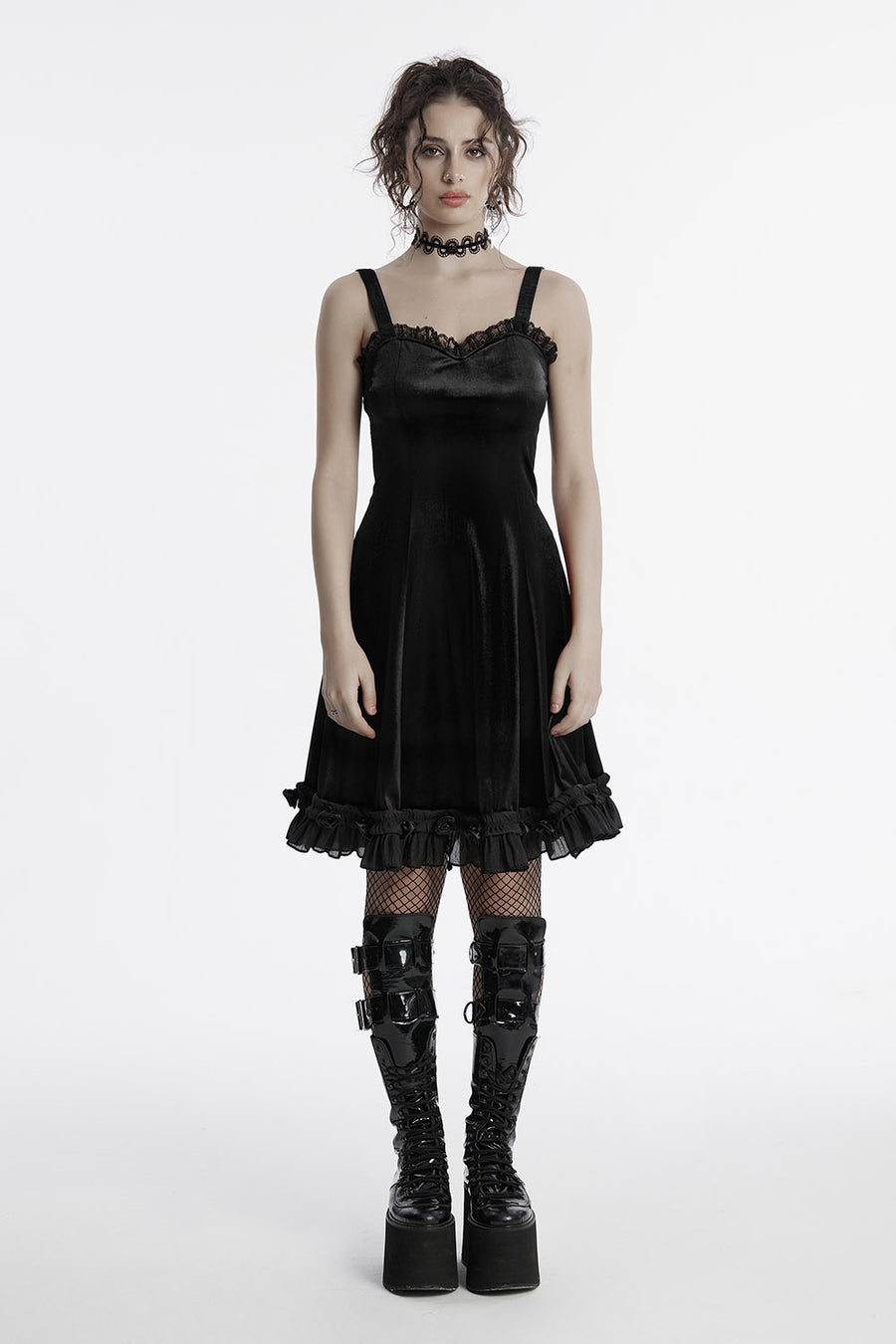 black velvet sweetheart neckline gothic dress by punk rave 