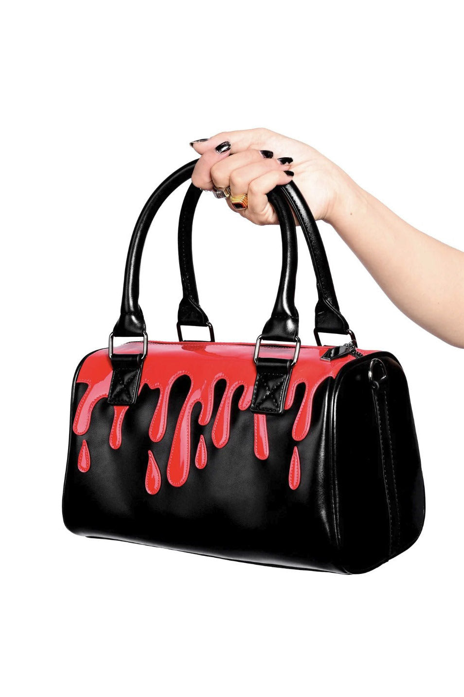 red blood drip punk purse