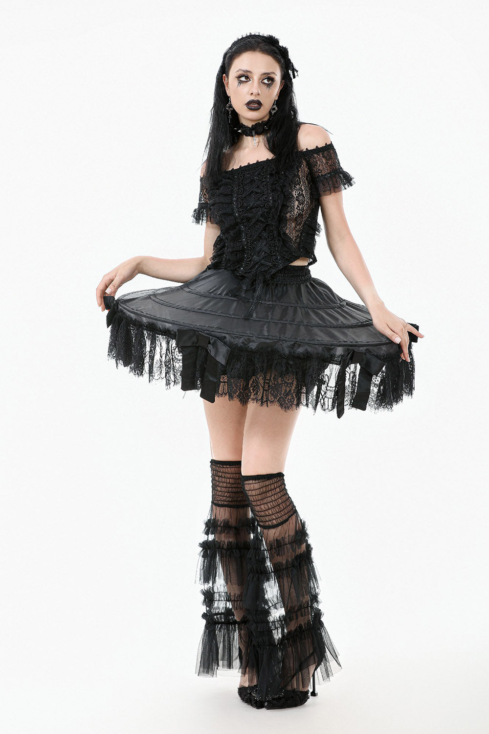 layered tiered gothic hoop skirt 