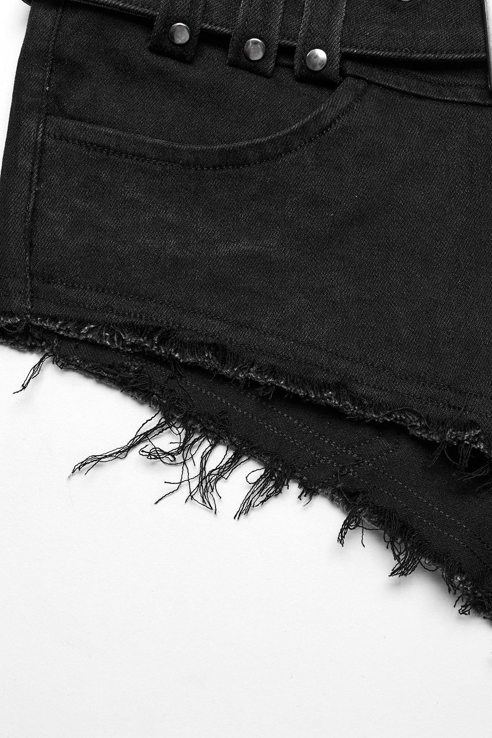 raw hem punk shorts