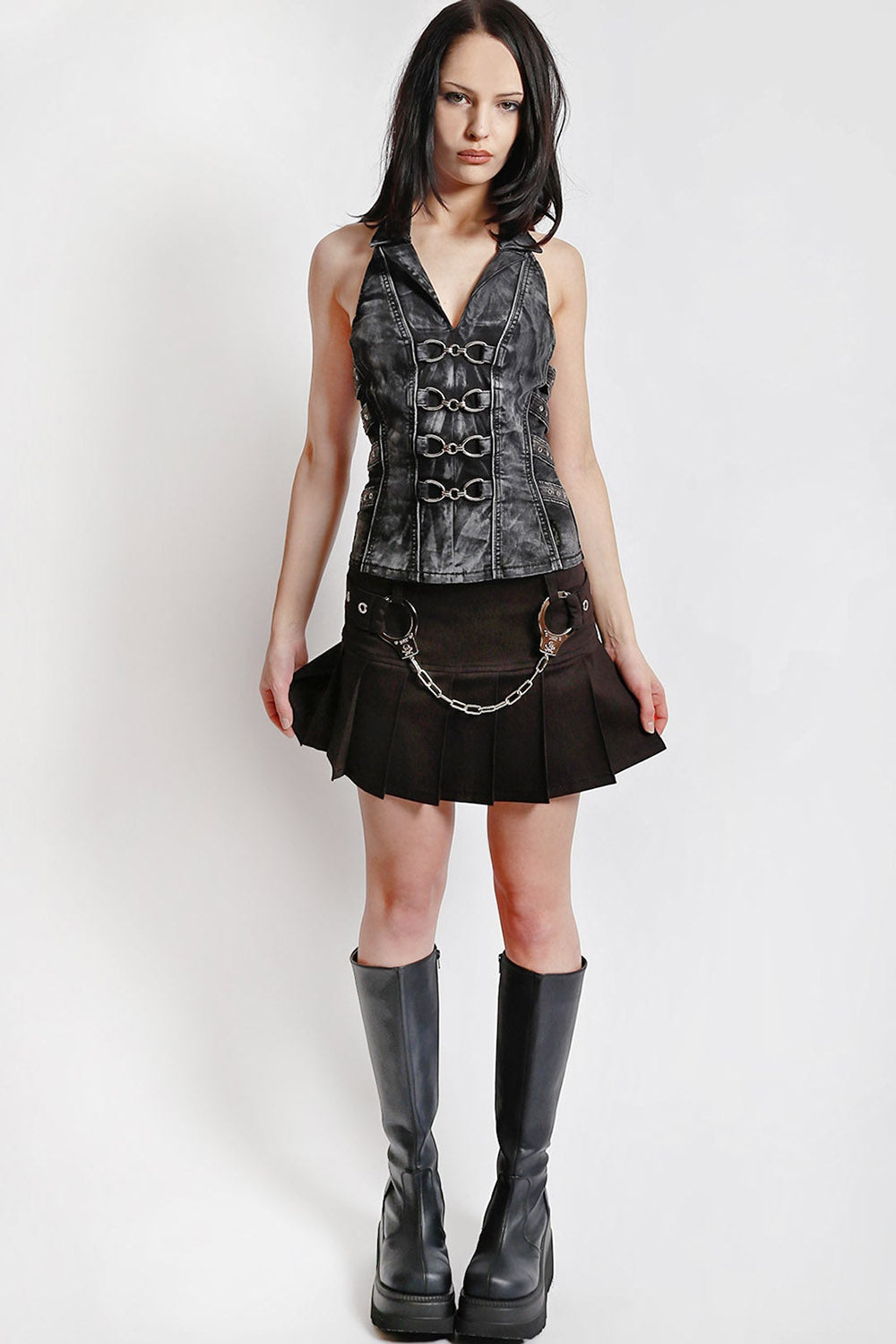 tripp NYC womens pleated mini skirt