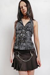 grunge goth tripp NYC womens pleated mini skirt