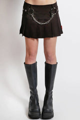 womens pleated mini skirt