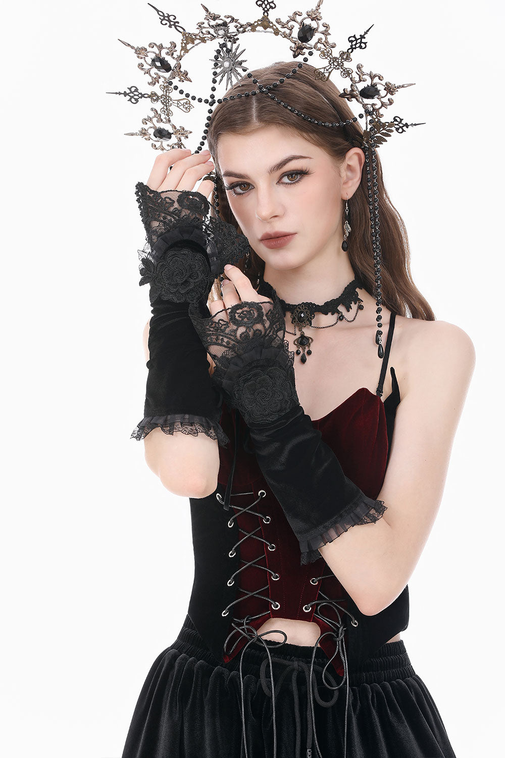 Dark In Love Victorian goth style arm warmers