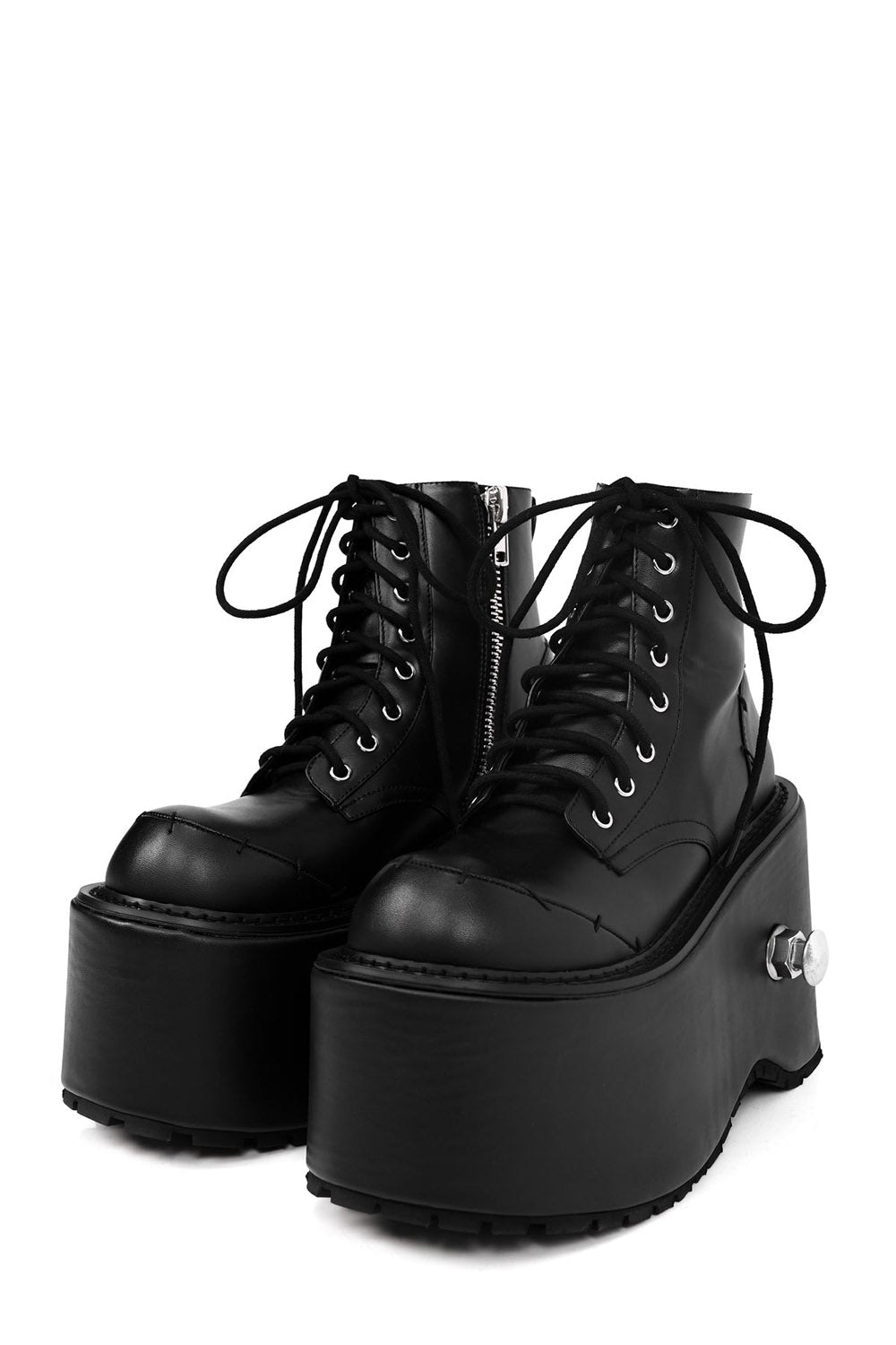 frankenstein chunky platform boots with monster bolts