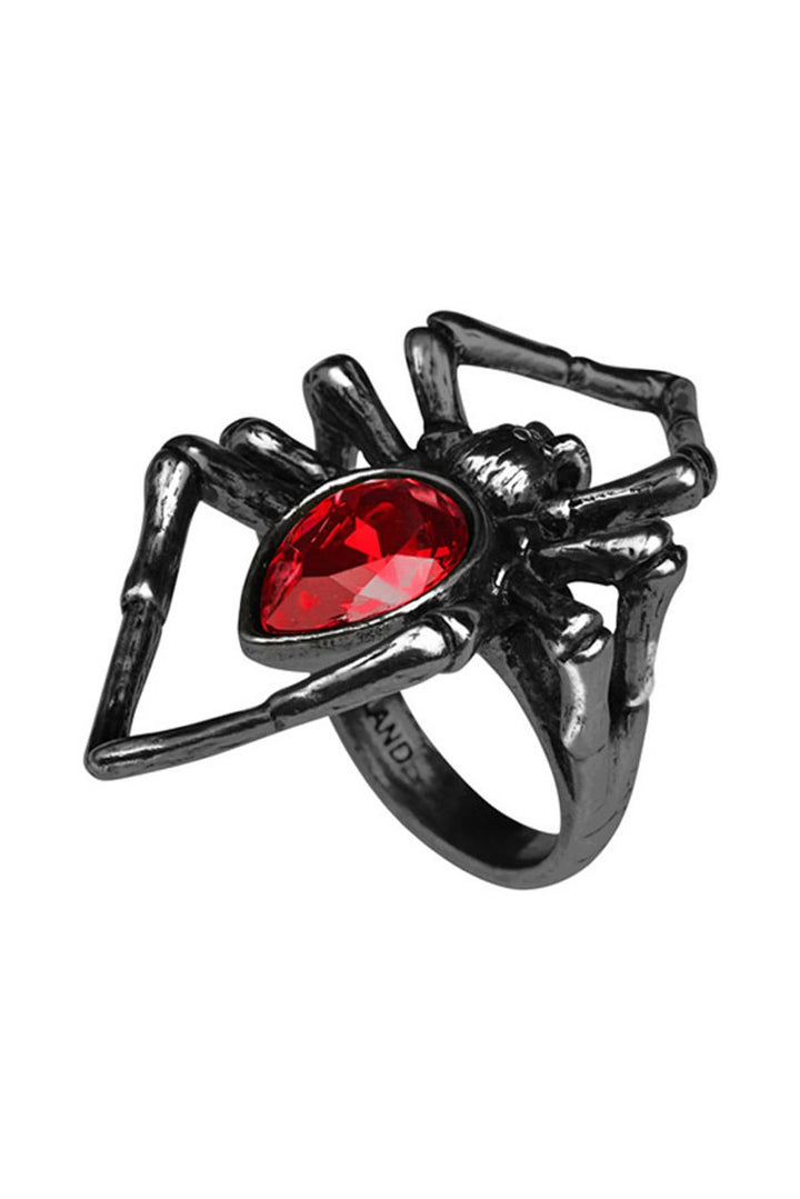 statement black widow spider ring by alchemy gothic 