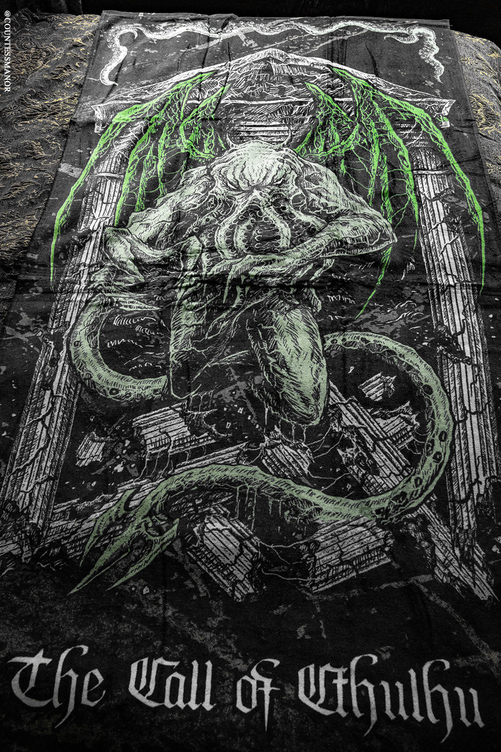 scary beast beach towel 