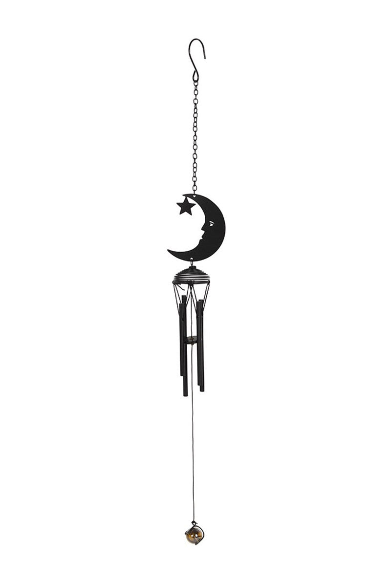 crescent moon wind chime