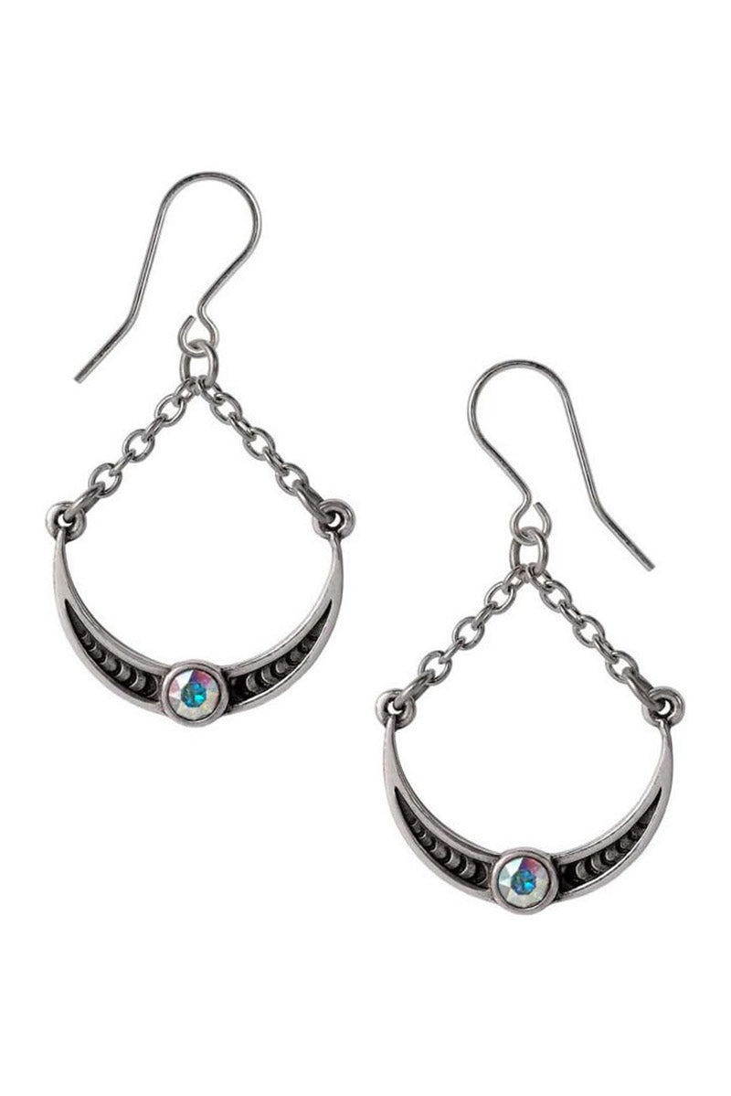 inverted crescent moon earrings