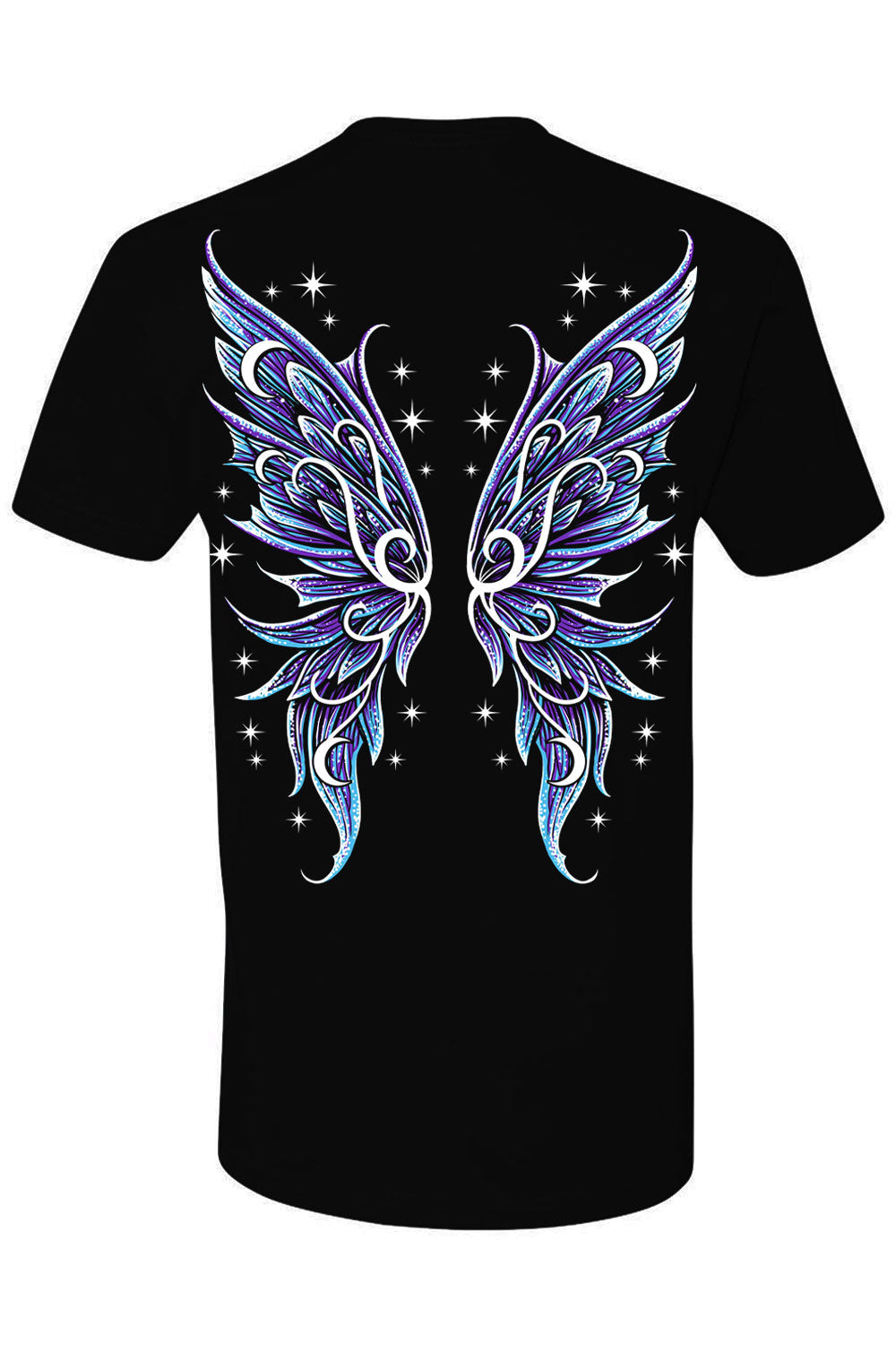 dark cottagecore tshirt with moth wings on the back