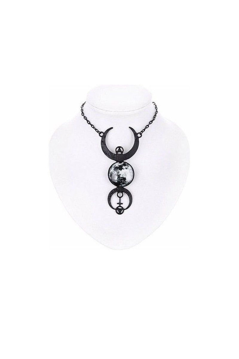 Black Full Moon Necklace