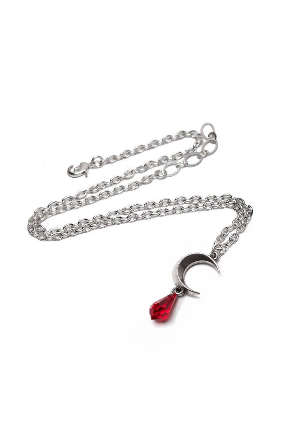 crescent moon crystal necklace 