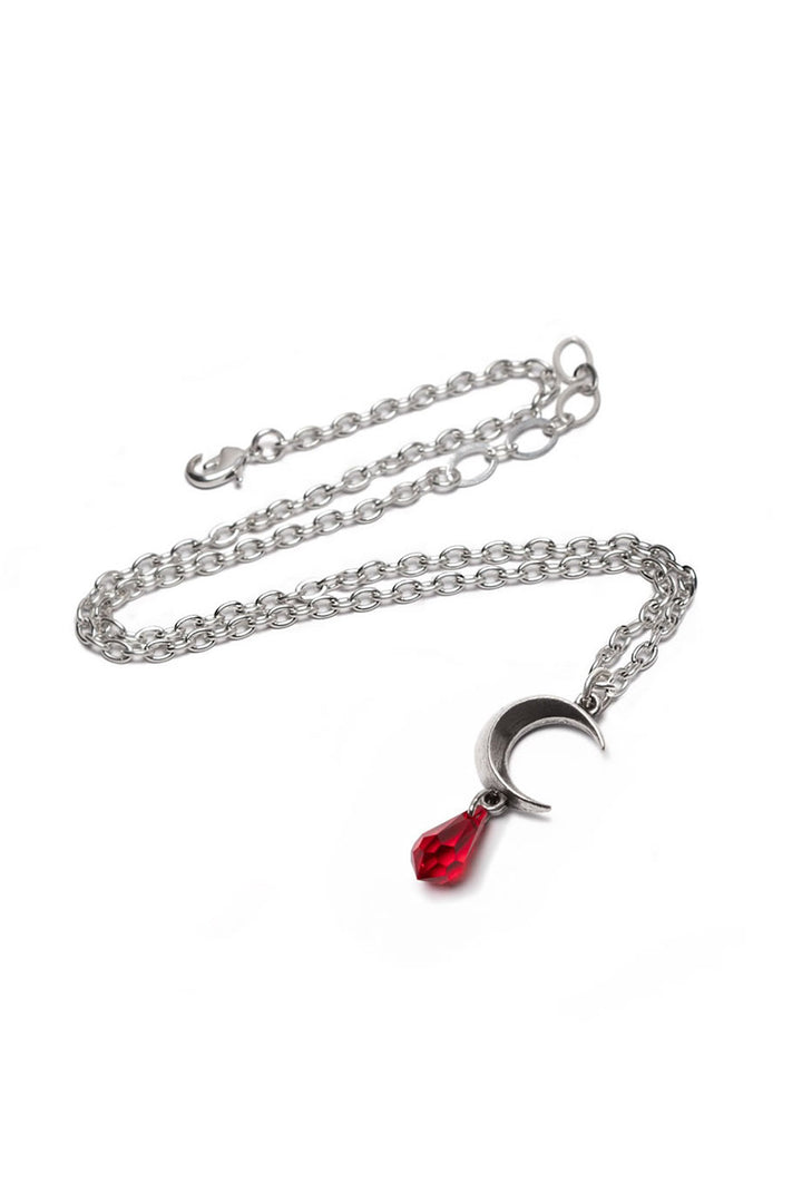 crescent moon crystal necklace 
