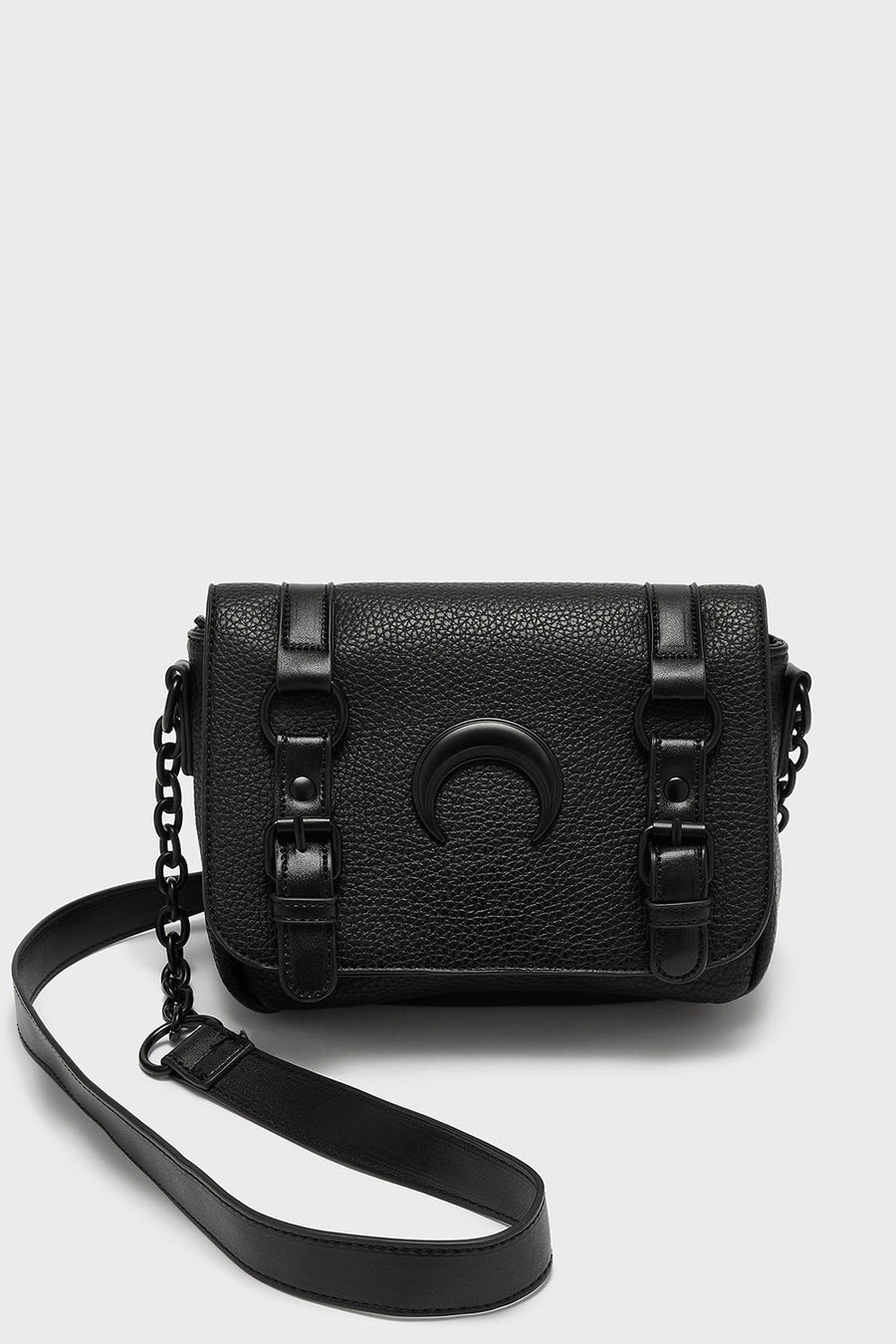 gothic vegan leather shoulder bag