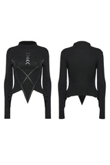 high collared punk high collar top