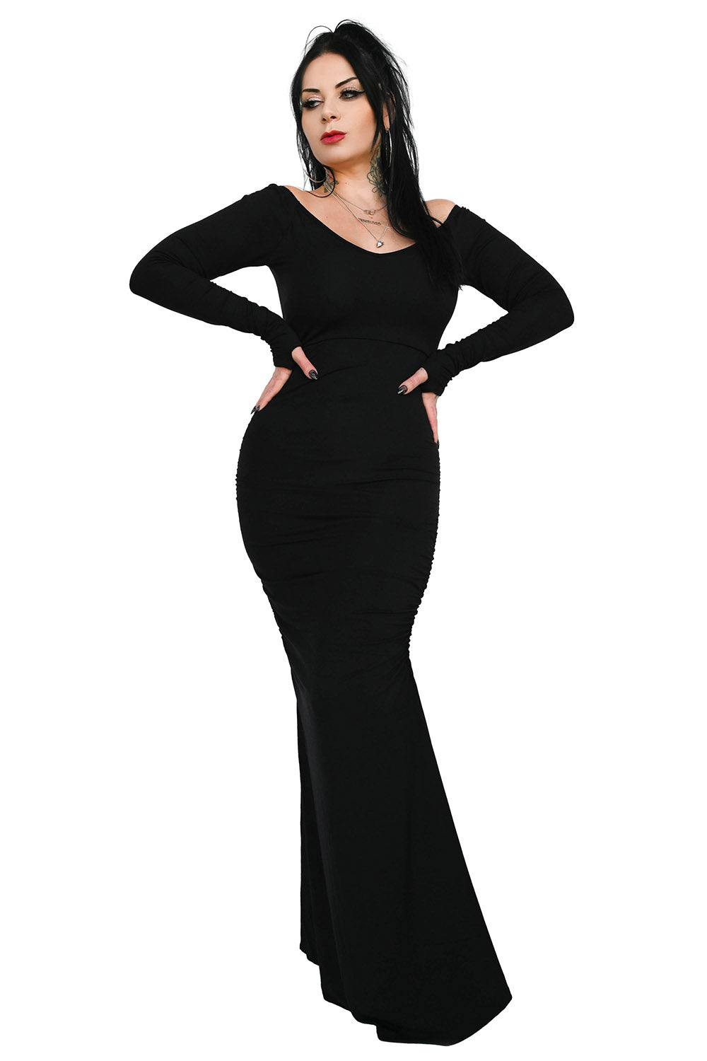 long sleeve gothic gown