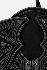 Vegan leather moth backpack with adjustable straps