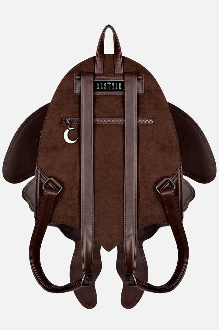 cottagecore embroidered moth wings backpack