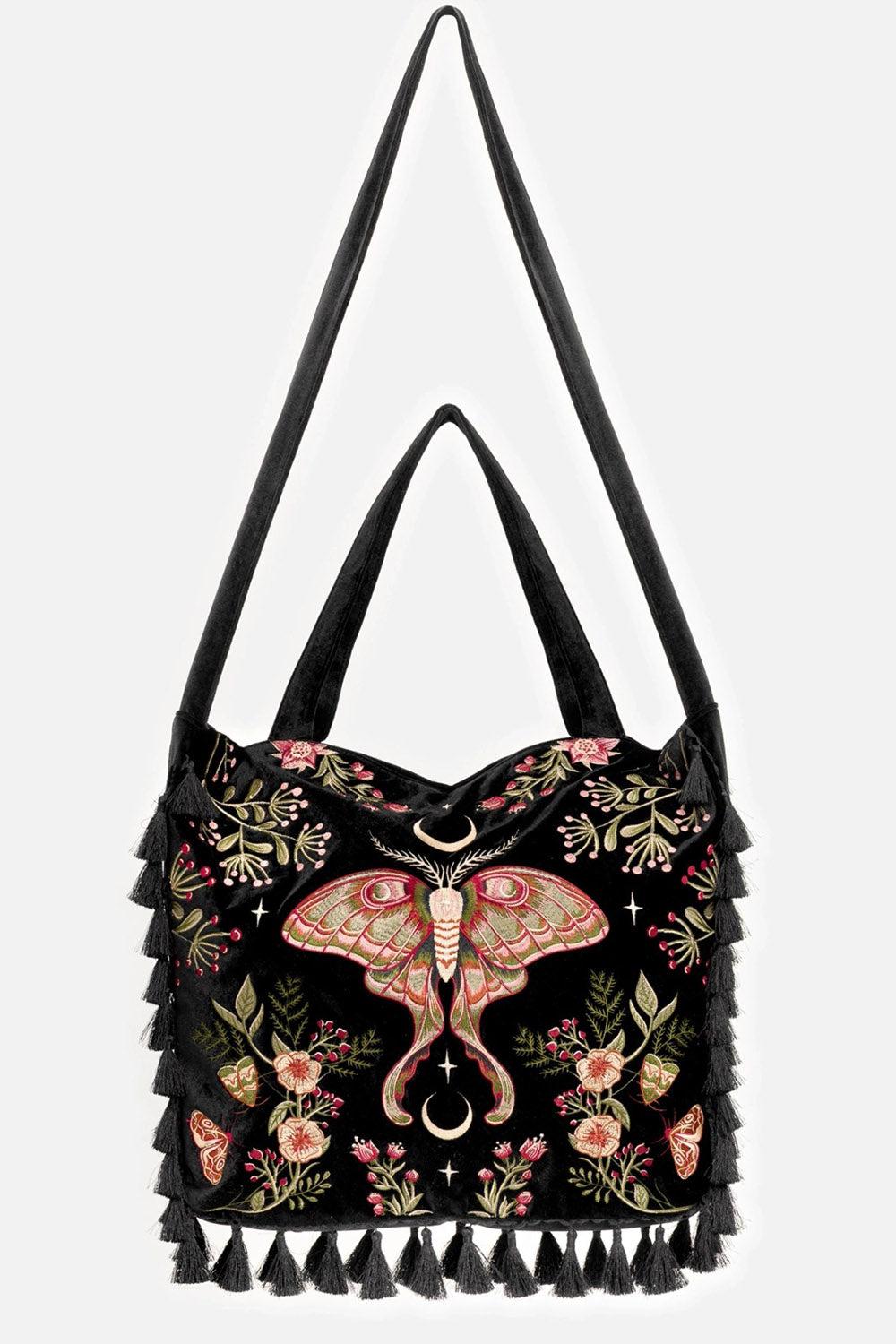 black velvet witchy tassel bag by restyle