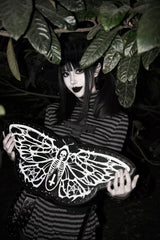 3d novelty vegan leather moth skeleton backpack