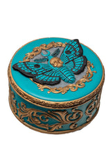 witchy resin luna moth jewelry box 