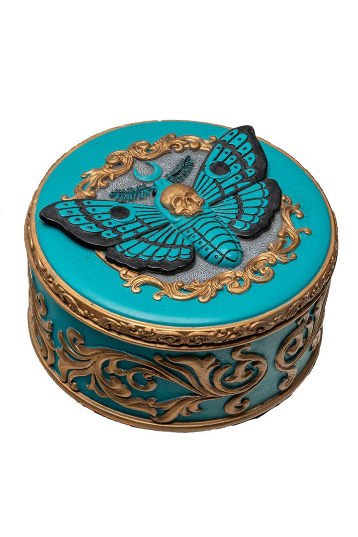 witchy resin luna moth jewelry box 