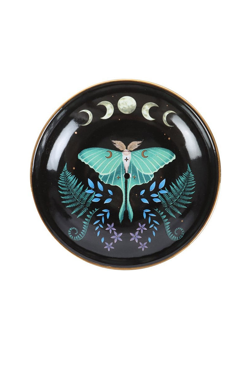 Luna Moth Ceramic Incense Holder Plate