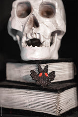 gothic pin and vampire skull