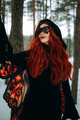 dark whimsigoth hoodie with attached moth wings by restyle