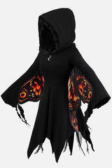 dark fairycore dark whimsigoth hoodie with attached moth wings by restyle