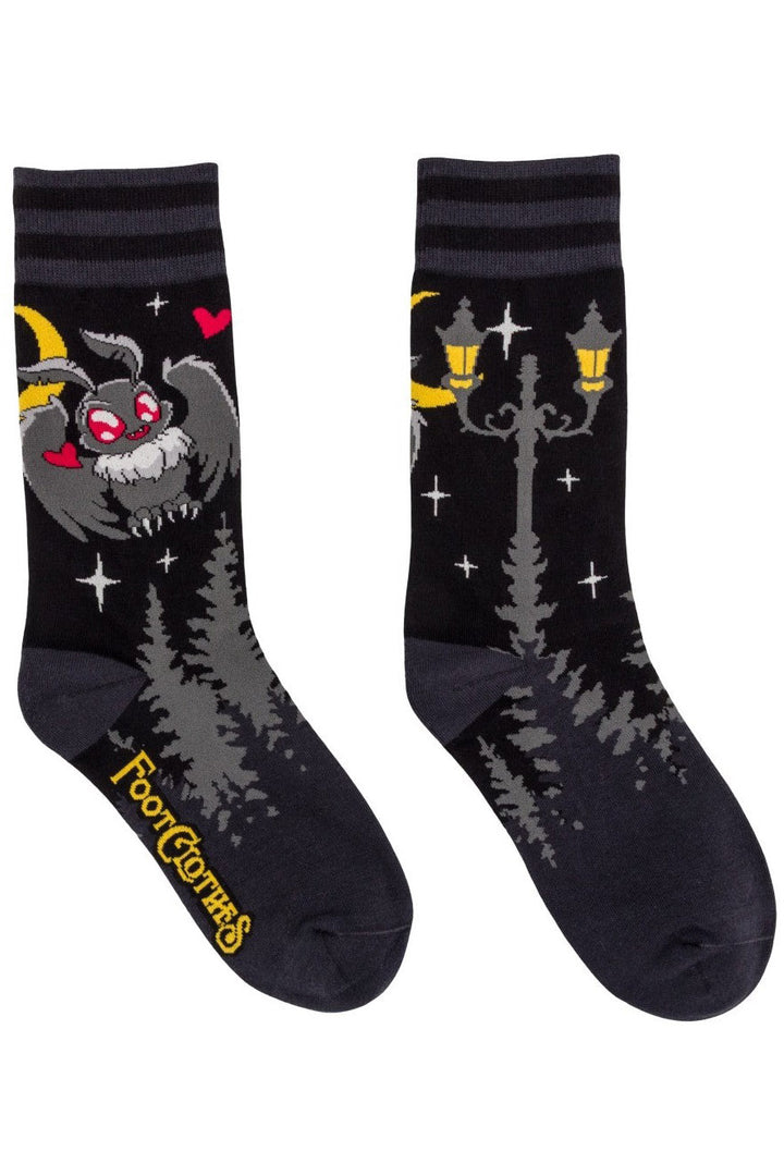 cotton blend creepy cute knitted mothman socks