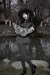 studded punk moth skeleton backpack