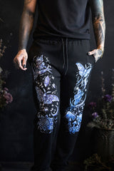 Unisex colorful luna moth printed joggers from VampireFreaks