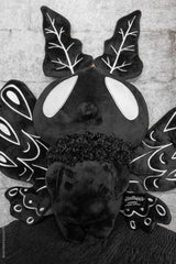 spooky cute gothic moth plushie toy