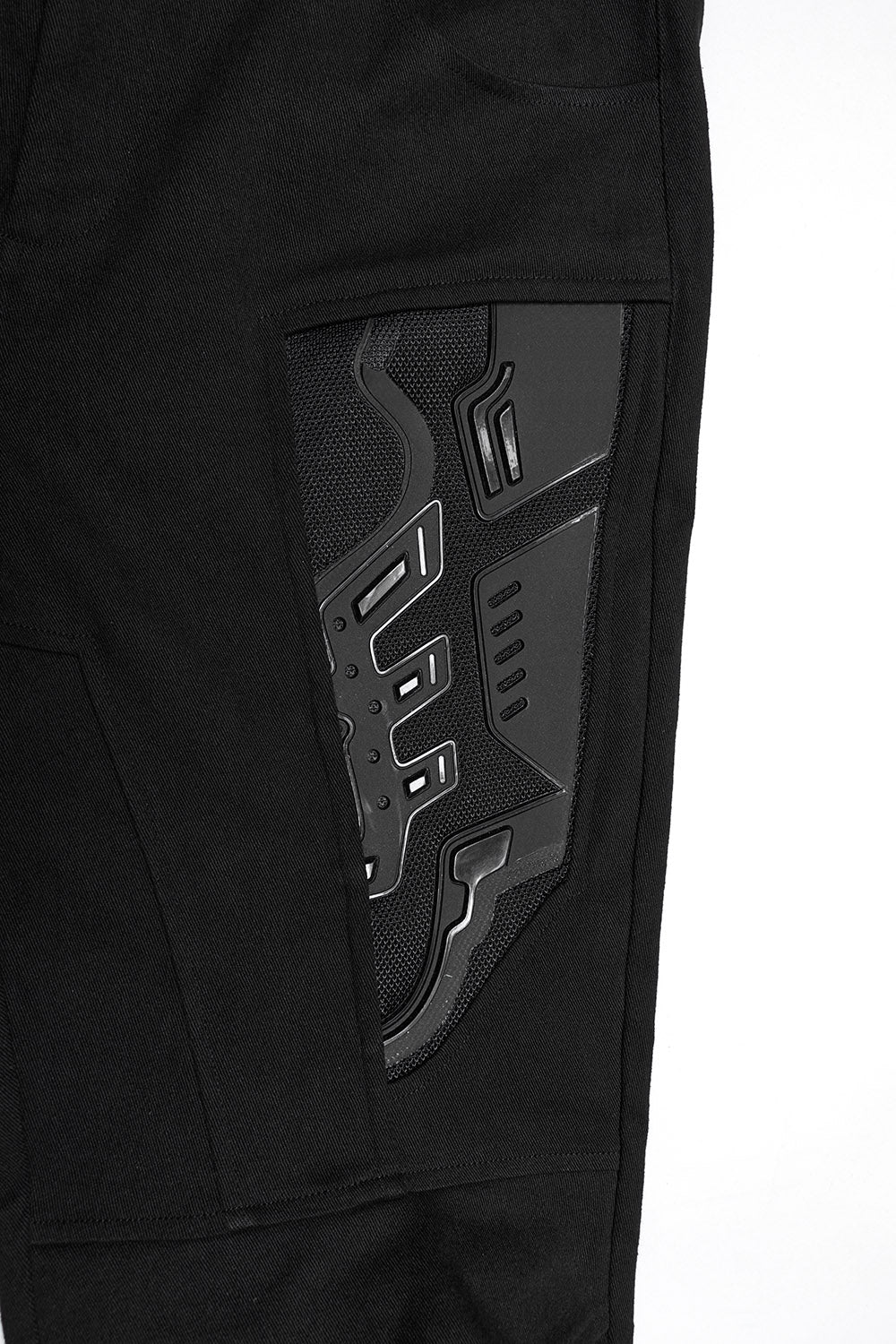 mens black armor goth pants