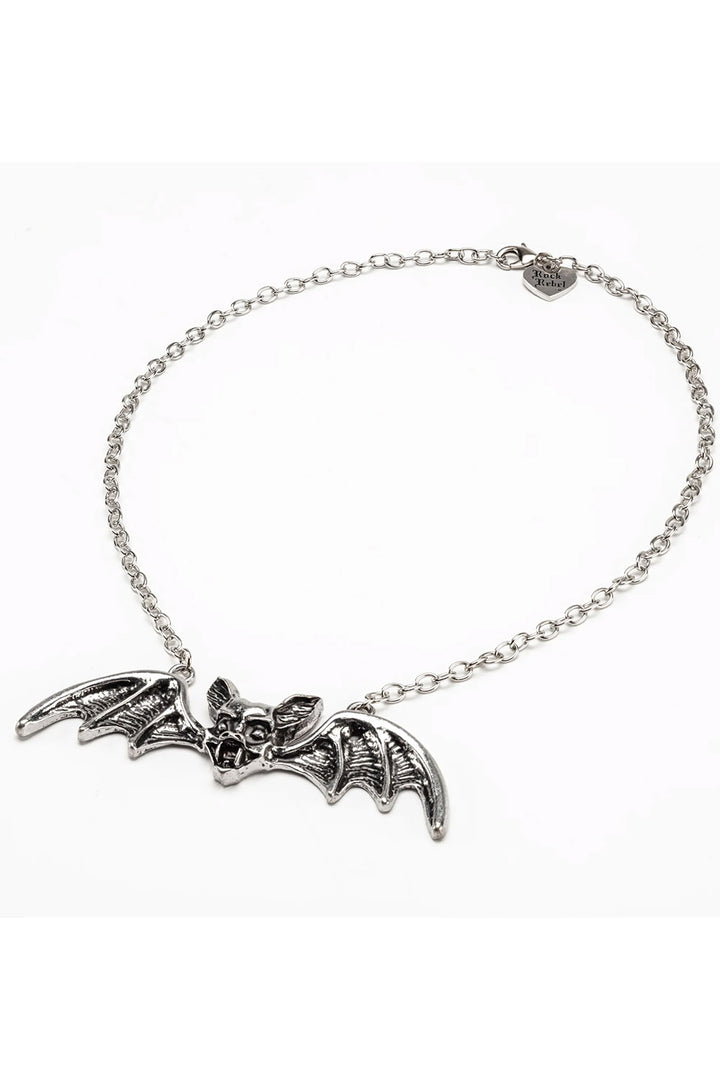 Lily Munster Bat Pendant Necklace