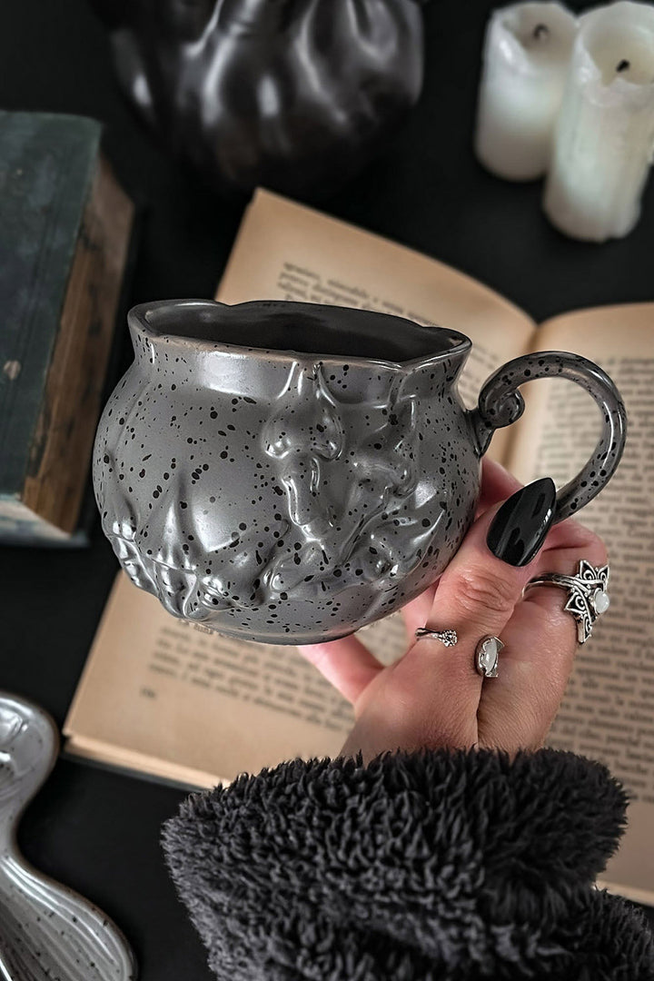rustic distressed mushroom mug
