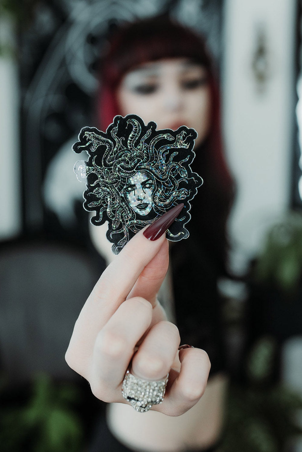 Medusa Glitter Holograhic Vinyl Sticker