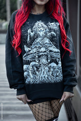emo spooky creepy alice in wonderland sweater
