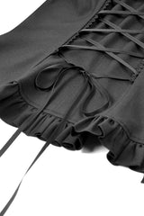 Cute goth style shirt with lace up back