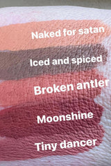 warm light brown orange lipstick 