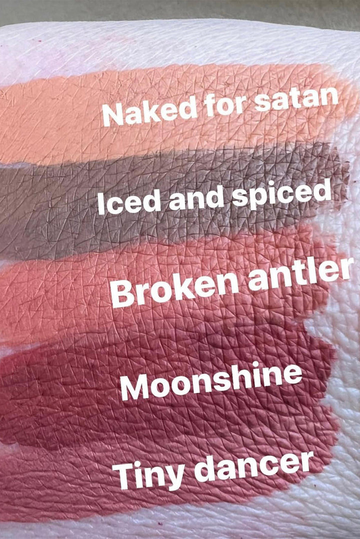 warm light brown orange lipstick 