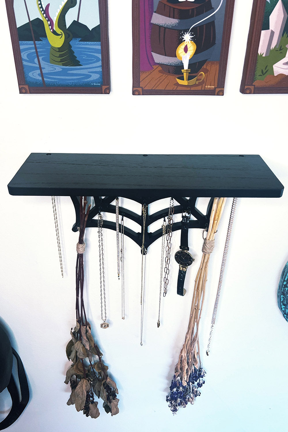 gothic necklace display