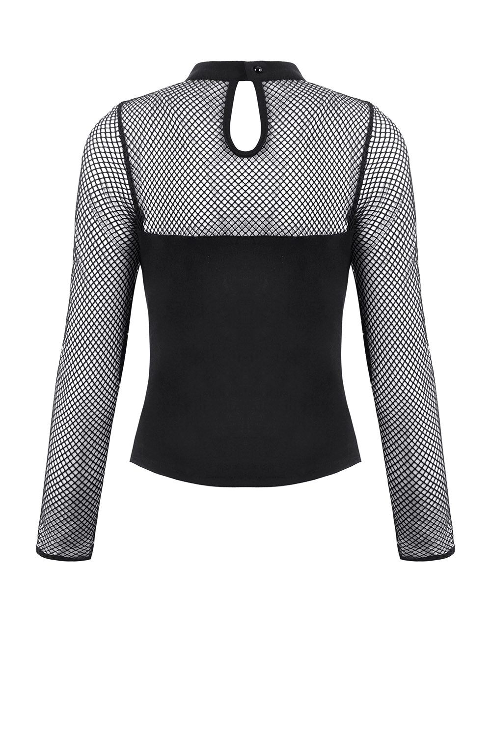 Catacomb Cotton Fishnet Long Sleeve Top