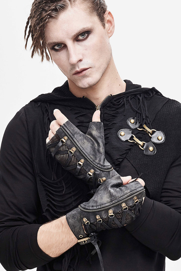 grunge goth gloves