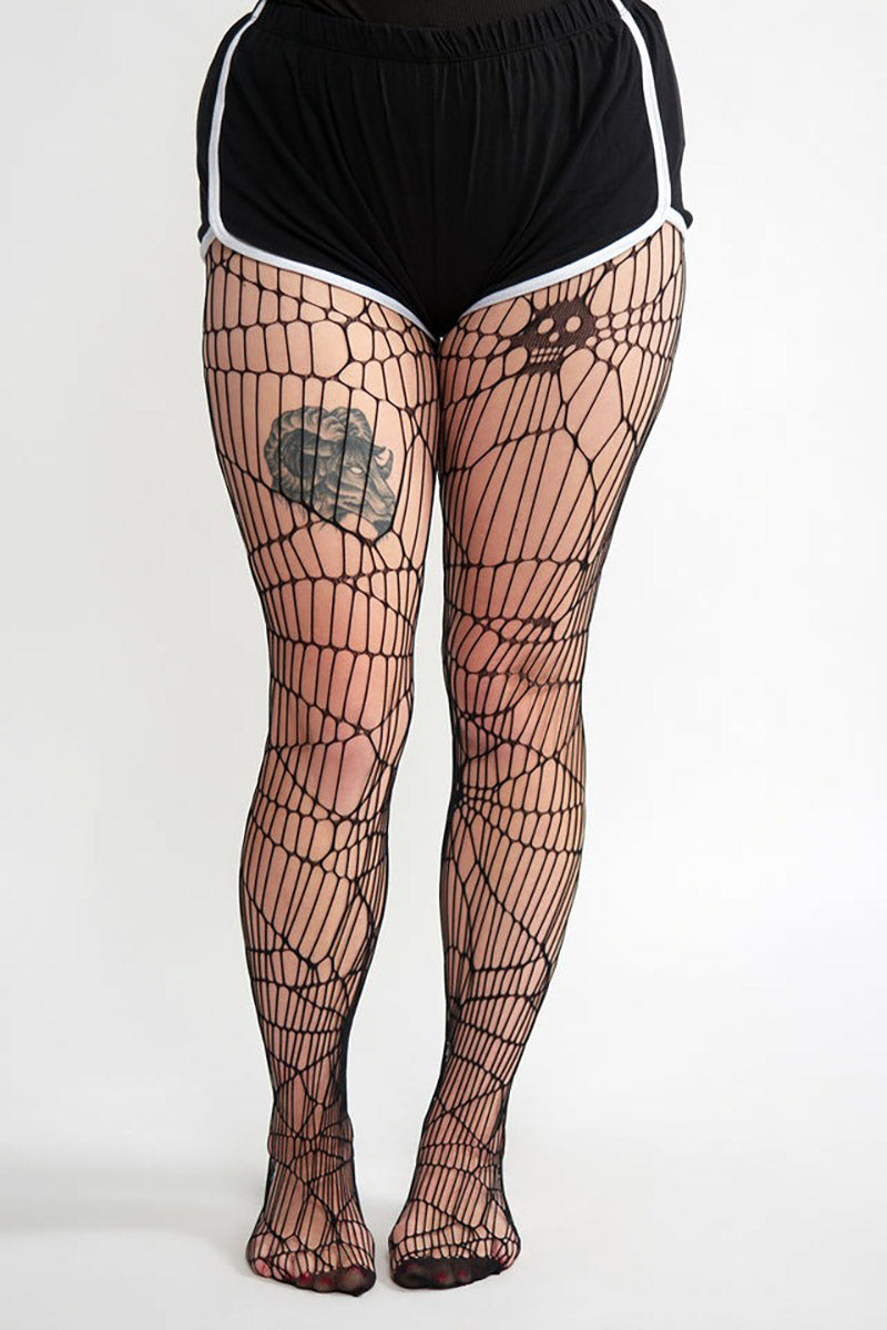 Skull Spiderweb Net Stockings