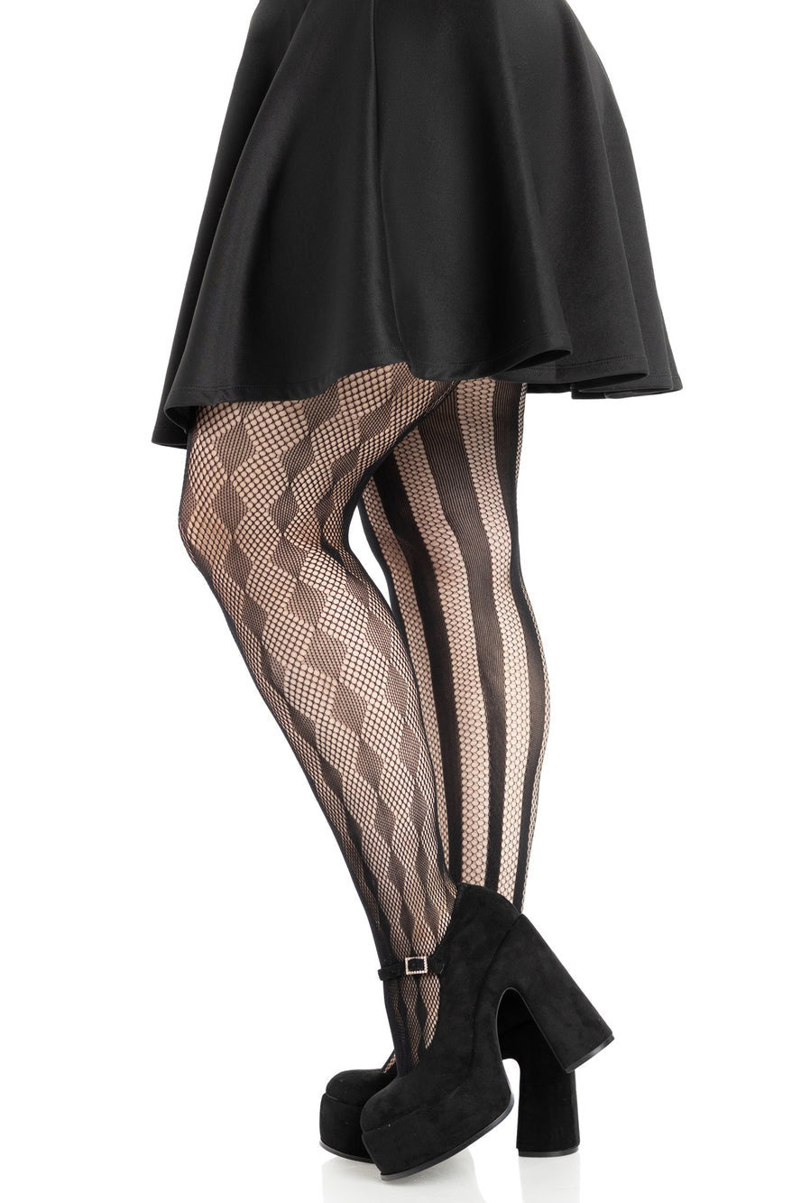 plus sized gothic fishnets
