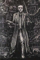 edgar allan poe wallet with raven design