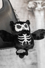 plush toy skeleton owl keychain