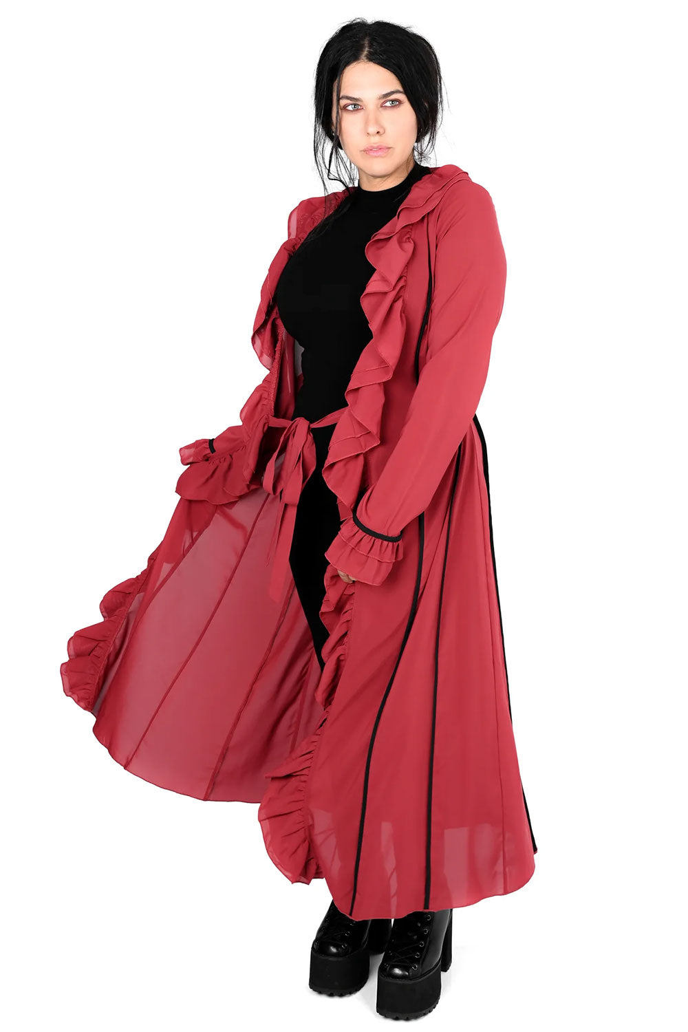 vampcore duster for layering womens outerwear